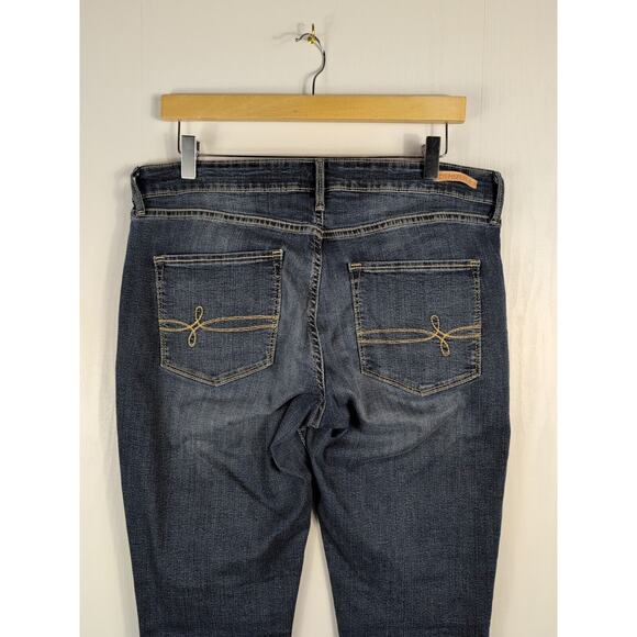 Levi's Denizen Womens Modern Skinny Jeans Blue Dark Wash Mid Rise Denim Size 34W - Picture 4 of 11